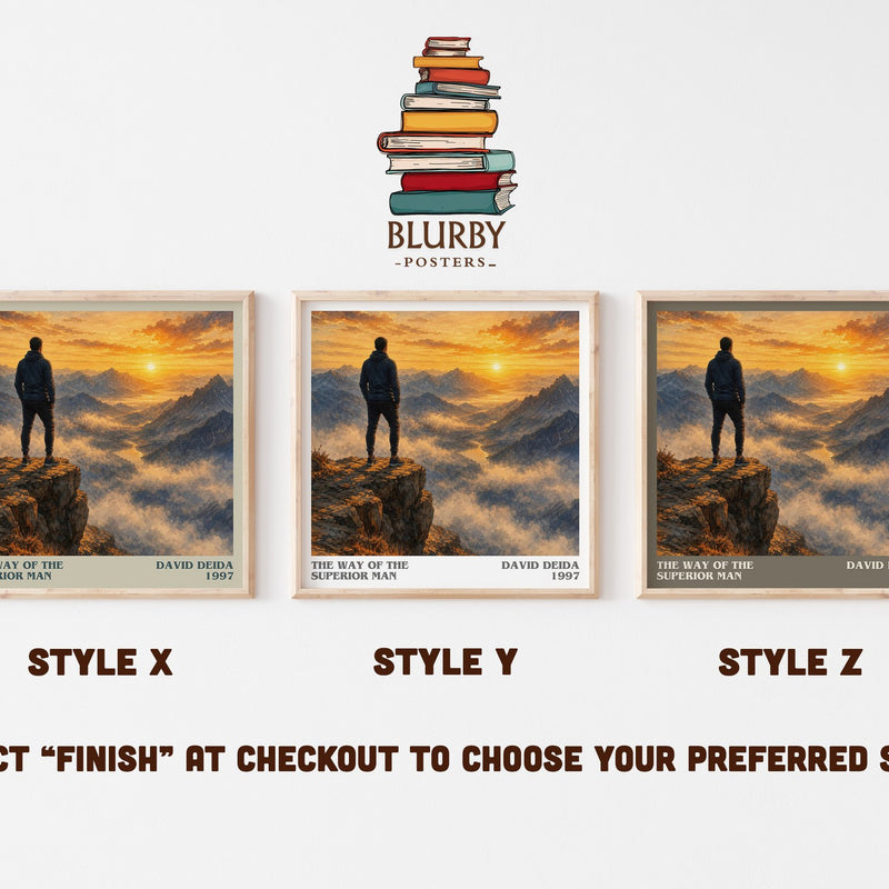 The way of the superior man literary print in frame leaning in hallway – non fiction wall art