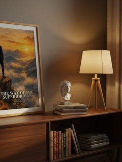 The way of the superior man watercolour print on bookshelf – David Deida fan gift