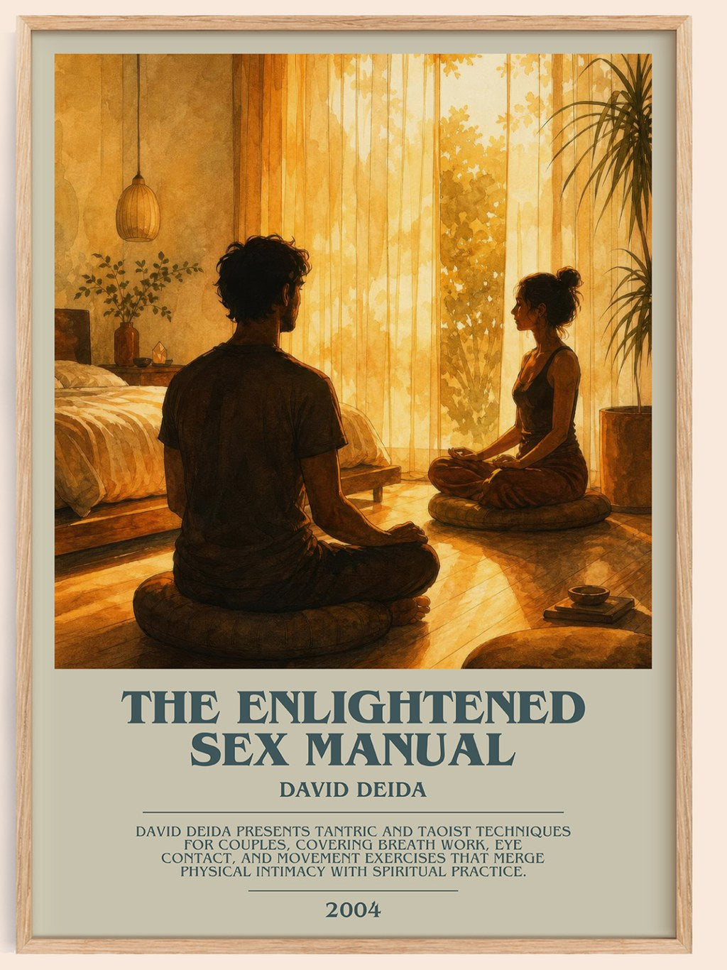The Enlightened Sex Manual bookish book poster by David Deida – framed literary art print
