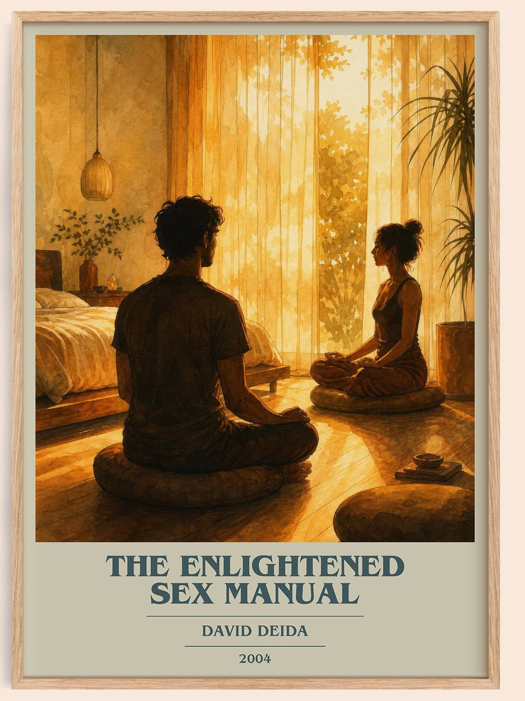 The Enlightened Sex Manual book cover book poster by David Deida – framed literary art print