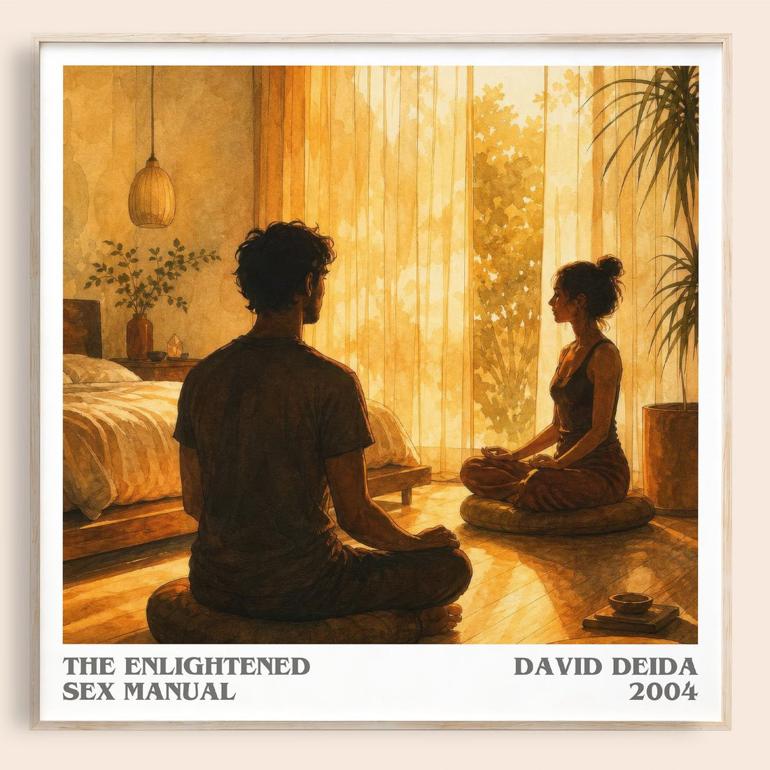 The Enlightened Sex Manual literary book poster by David Deida – framed literary art print
