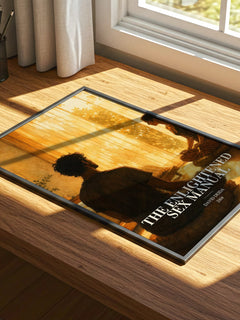 The Enlightened Sex Manual watercolour book poster framed on wall – non fiction wall art