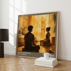The Enlightened Sex Manual literary print framed by window – literary home decor