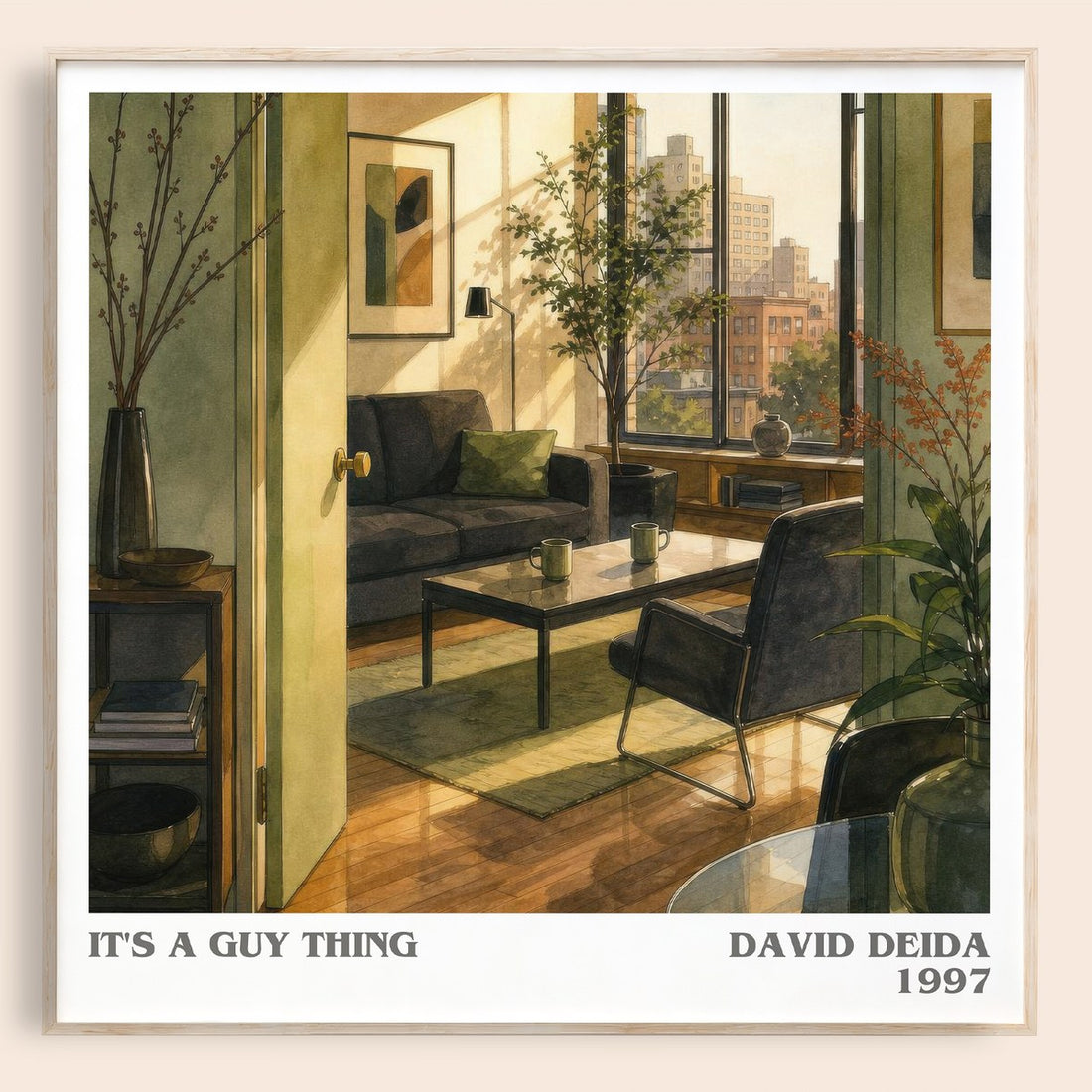 It's a guy thing literary book poster by David Deida – framed literary art print