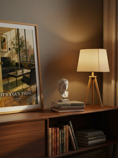 It's a guy thing watercolour print on bookshelf – David Deida fan gift