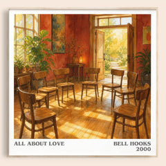 All About Love literary book poster by Bell Hooks – framed literary art print