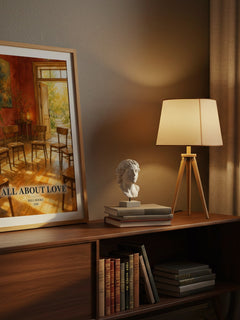 All About Love watercolour print on bookshelf – Bell Hooks fan gift