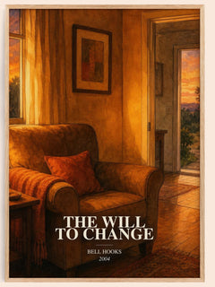 The will to change watercolour book poster by Bell Hooks – framed literary art print