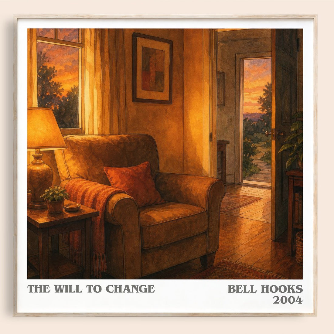 The will to change literary book poster by Bell Hooks – framed literary art print