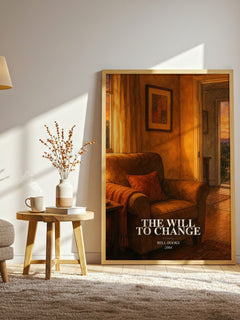 The will to change watercolour print in frame leaning in hallway – non fiction wall art