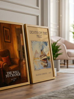 The will to change watercolour print framed by window – literary home decor