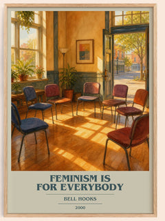 Feminism Is for Everybody book cover book poster by Bell Hooks – framed literary art print