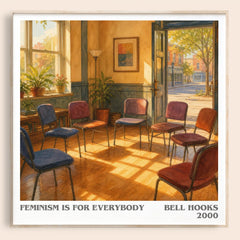 Feminism Is for Everybody literary book poster by Bell Hooks – framed literary art print