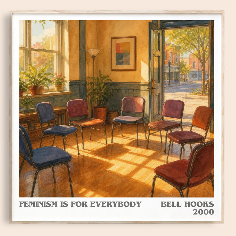 Feminism Is for Everybody literary book poster by Bell Hooks – framed literary art print
