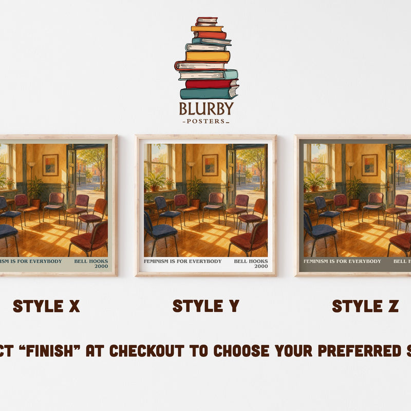 Feminism Is for Everybody literary print in frame leaning in hallway – non fiction wall art