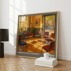 Feminism Is for Everybody literary print framed by window – literary home decor