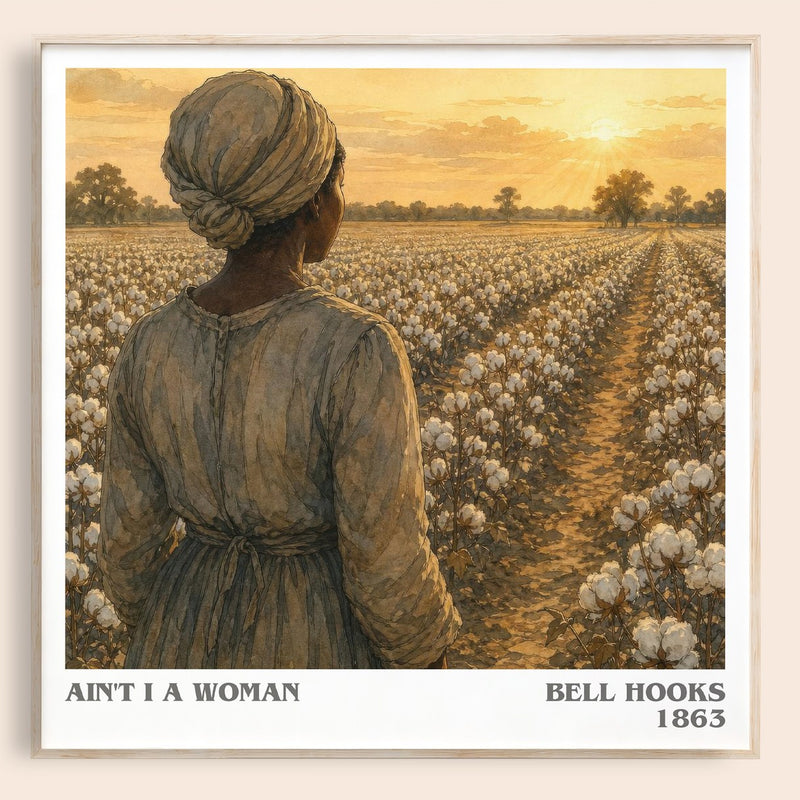 Ain't I a Woman literary book poster by Bell Hooks – framed literary art print