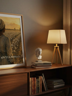 Ain't I a Woman watercolour print on bookshelf – Bell Hooks fan gift