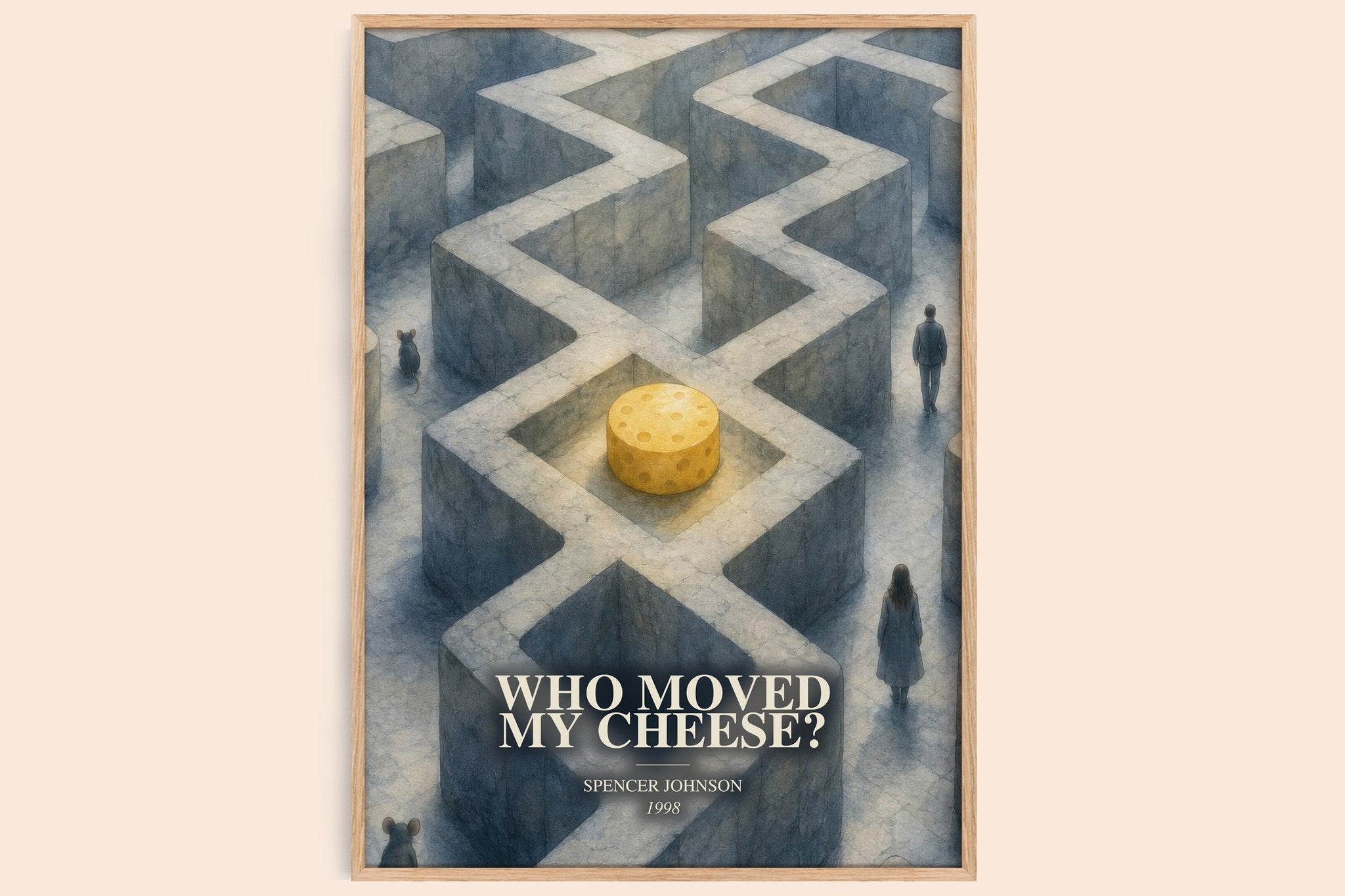 Who Moved My Cheese? Book Watercolour Illustration by Spencer Johnson