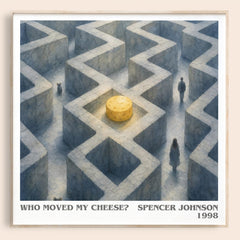 Who Moved My Cheese? literary book poster by Spencer Johnson – framed literary art print