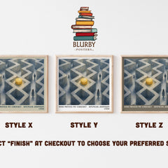 Who Moved My Cheese? literary print in frame leaning in hallway – non fiction wall art