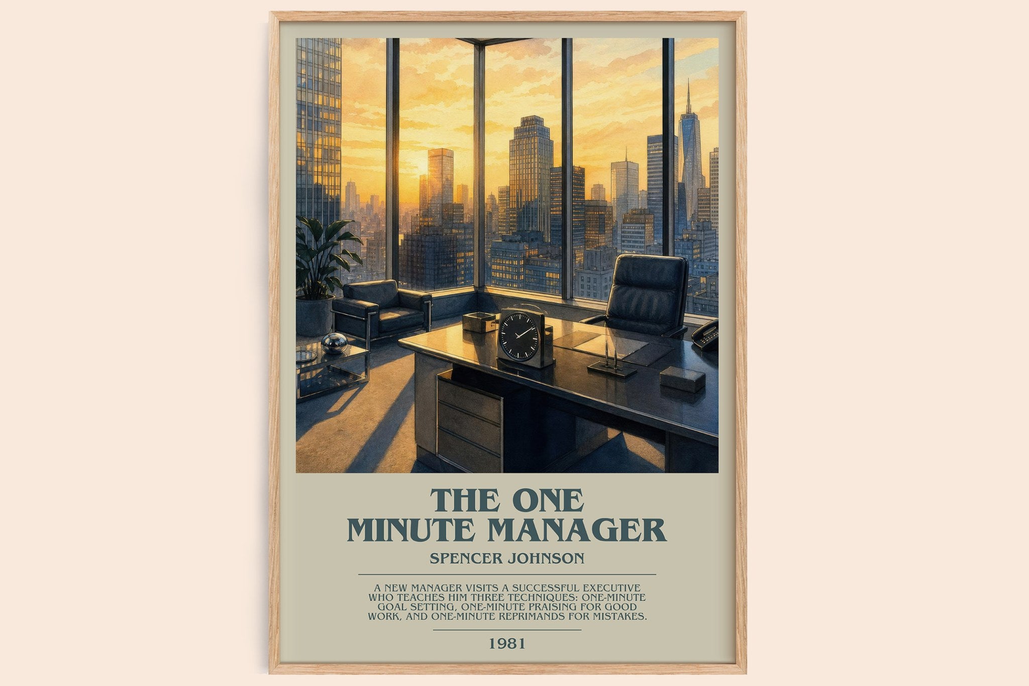 The one minute manager Bookish Wall Art by Spencer Johnson