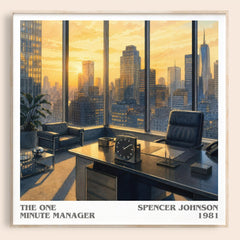The one minute manager literary book poster by Spencer Johnson – framed literary art print