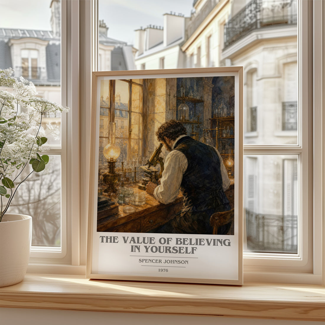 The Value of Believing in Yourself book cover poster colour and style options – Spencer Johnson book art