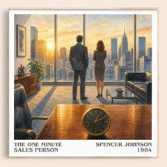 The one minute sales person literary book poster by Spencer Johnson – framed literary art print