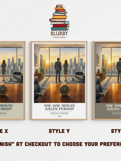The one minute sales person book cover print in frame leaning in hallway – non fiction wall art