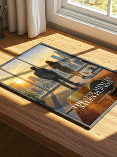 The one minute sales person watercolour book poster framed on wall – non fiction wall art