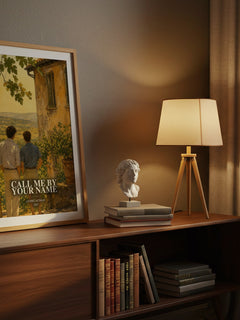 Call Me by Your Name watercolour print on bookshelf – André Aciman fan gift
