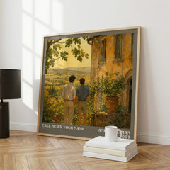Call Me by Your Name literary print framed by window – literary home decor