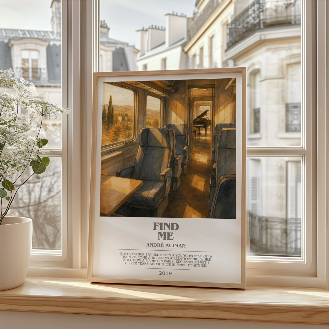 Find Me bookish poster colour and style options – André Aciman book art