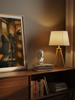Find Me watercolour print on bookshelf – André Aciman fan gift