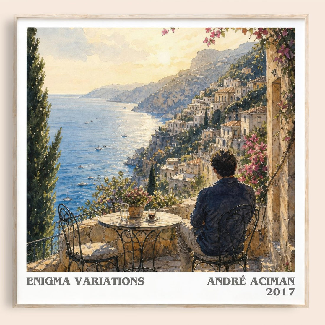 Enigma variations literary book poster by André Aciman – framed literary art print