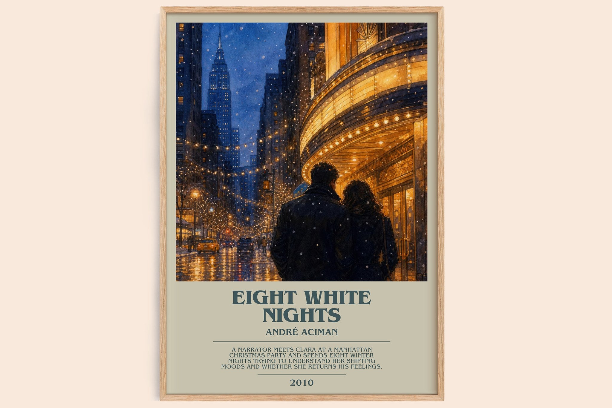 Eight white nights Bookish Wall Art by André Aciman