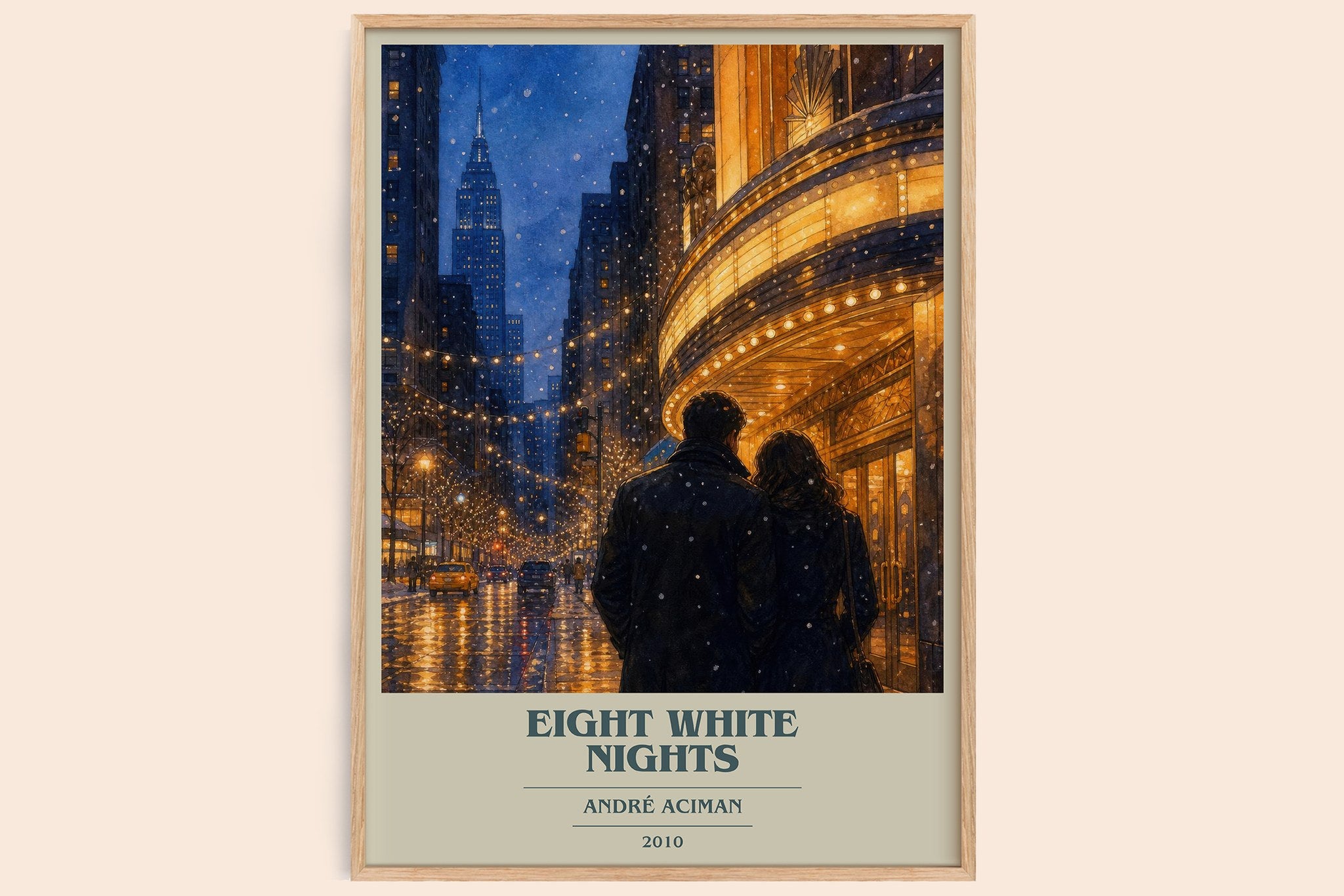 Eight white nights Book Cover Poster by André Aciman