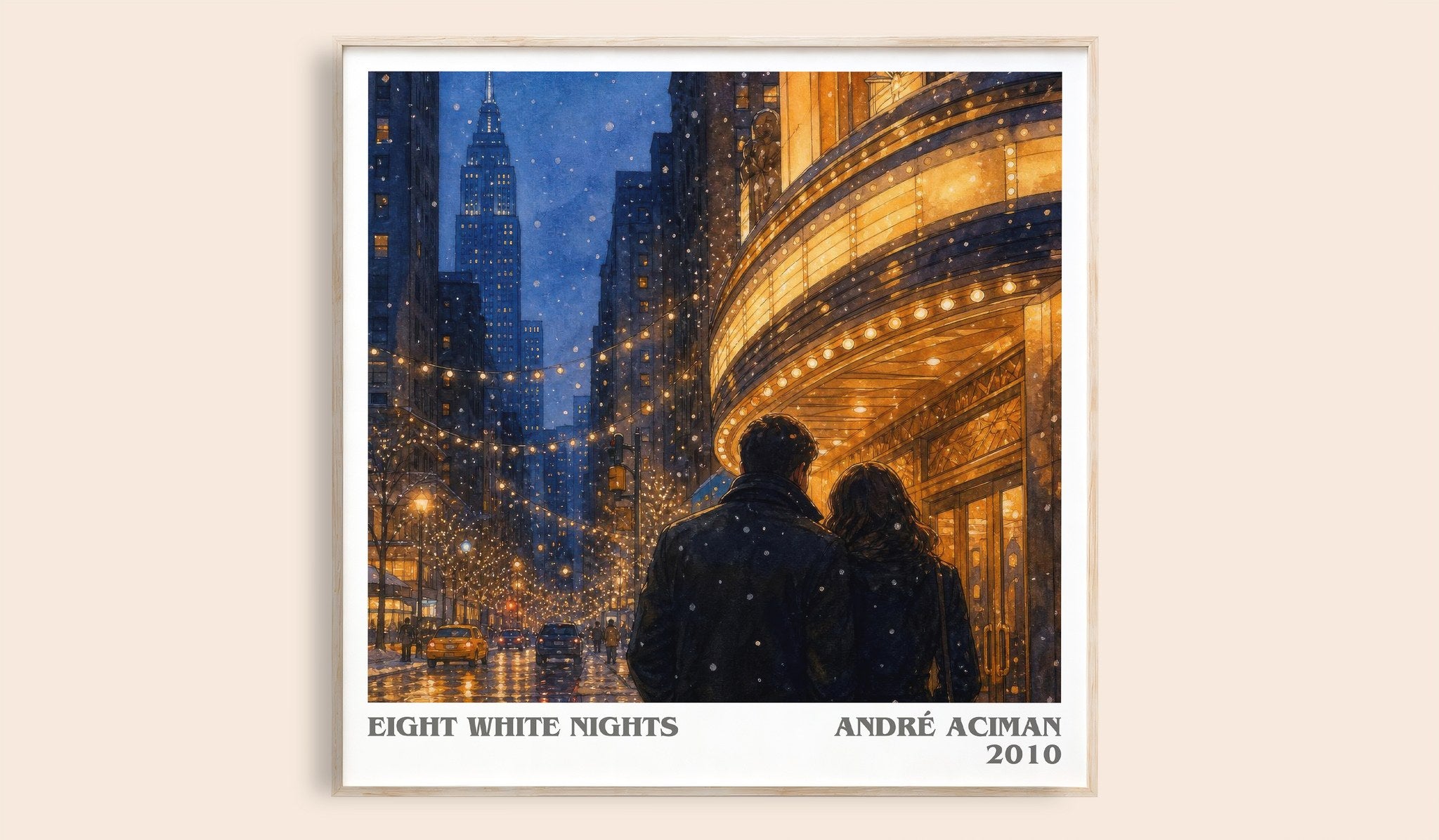 Eight white nights Literary Art Print by André Aciman