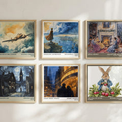 Eight white nights literary art print colour and style options – André Aciman book art
