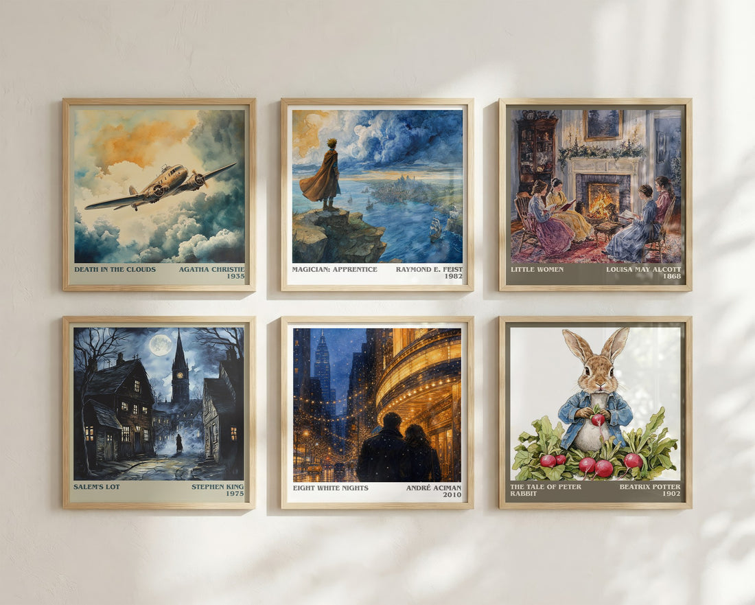 Eight white nights literary art print colour and style options – André Aciman book art