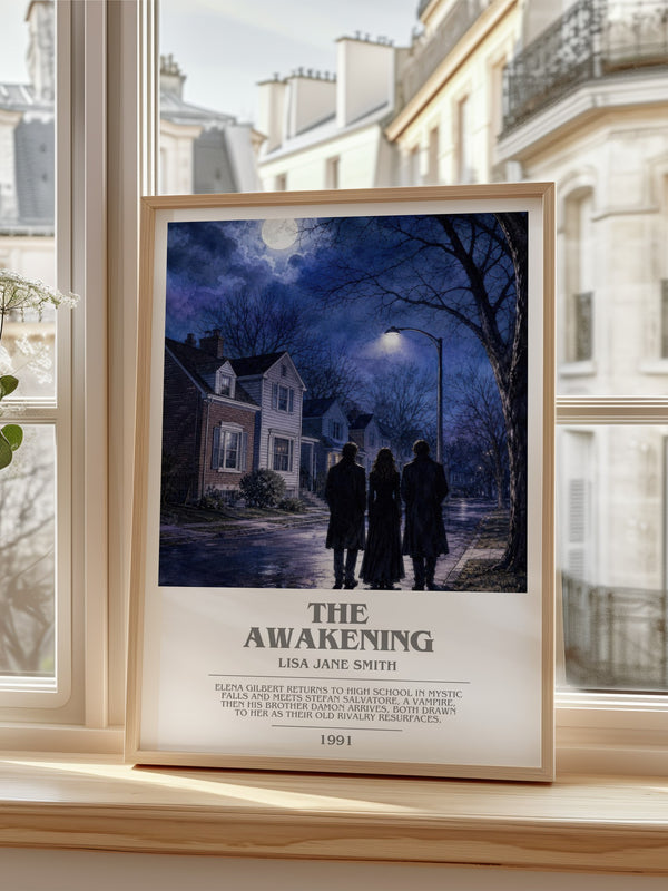 The Awakening bookish poster colour and style options – Lisa Jane Smith book art