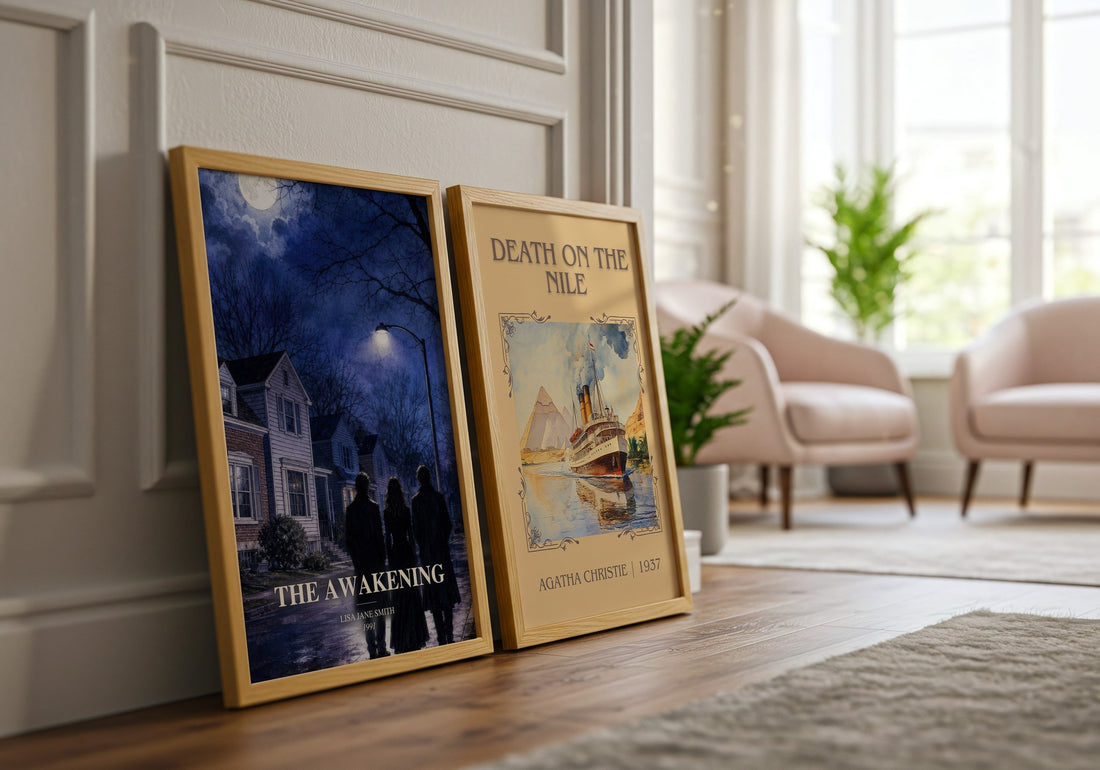 The Awakening watercolour print framed by window – literary home decor