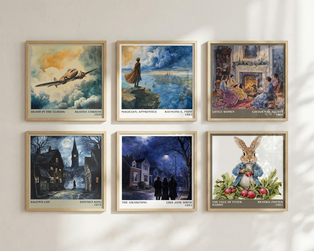 The Awakening literary art print colour and style options – Lisa Jane Smith book art (mockup)