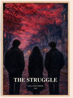 The Struggle watercolour book poster by Lisa Jane Smith – framed literary art print