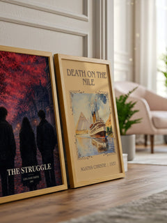The Struggle watercolour print framed by window – literary home decor