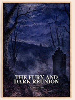 The Fury and Dark Reunion watercolour book poster by Lisa Jane Smith – framed literary art print
