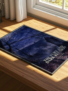 The Fury and Dark Reunion watercolour book poster framed on wall – young adult wall art