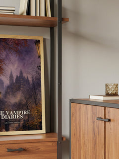 The Vampire Diaries book watercolour illustration paper finish options – matte satin gloss