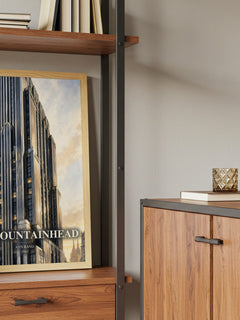 The Fountainhead book watercolour illustration paper finish options – matte satin gloss